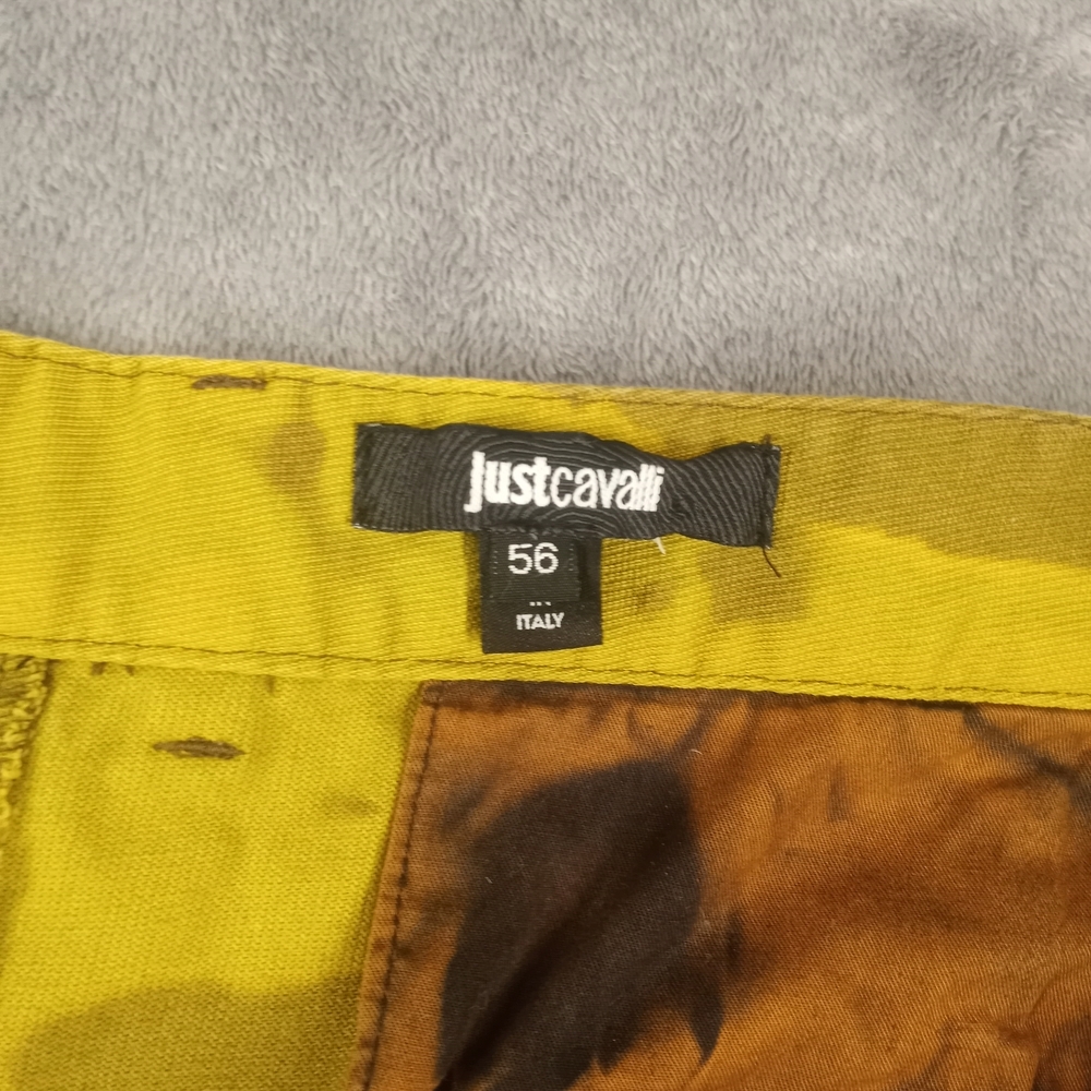 Just Cavalli men's jeans, Size 36, Yellow Lemon brown spash Distressed print - Picture 7 of 16
